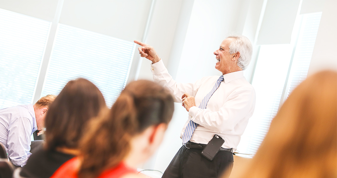 Gary Rappaport teaching and laughing