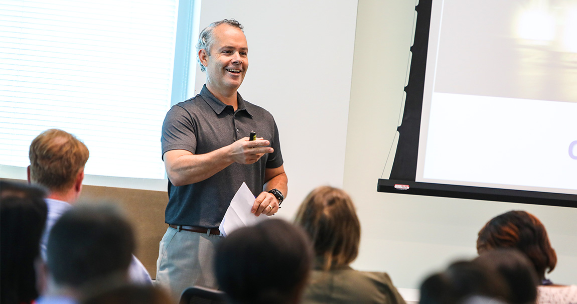 Steve Pugh teaching people