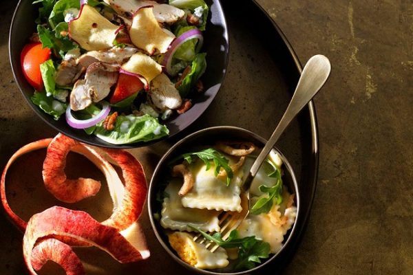 bowls-of-salad-and-pasta