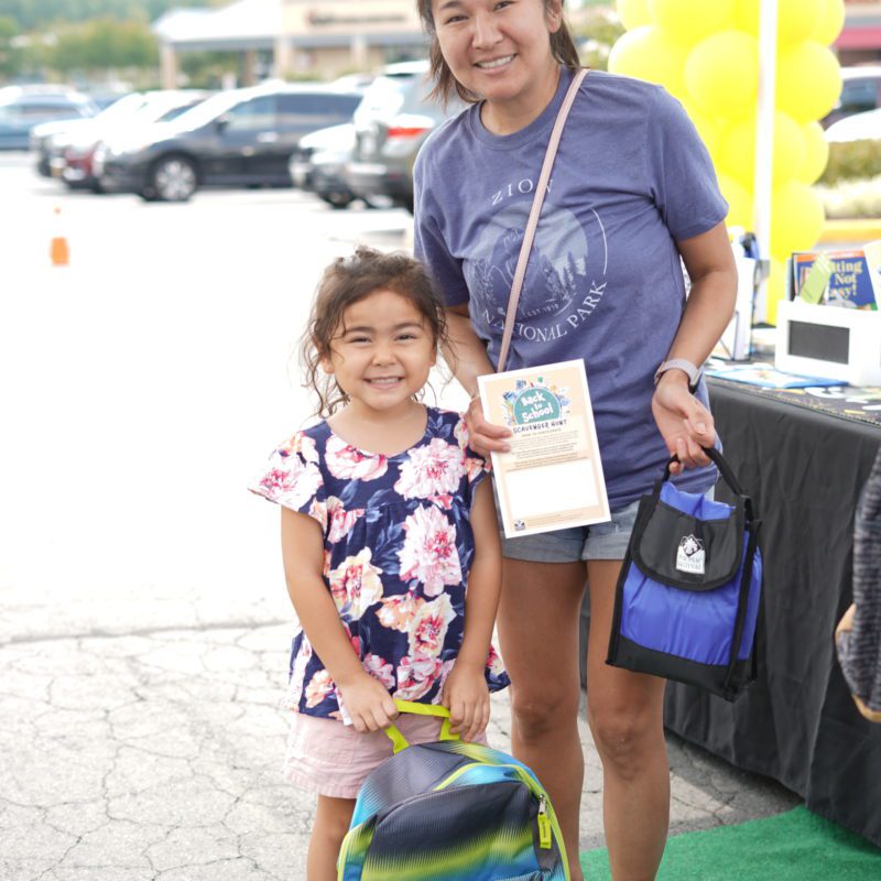 Mom and Daughter Back to School