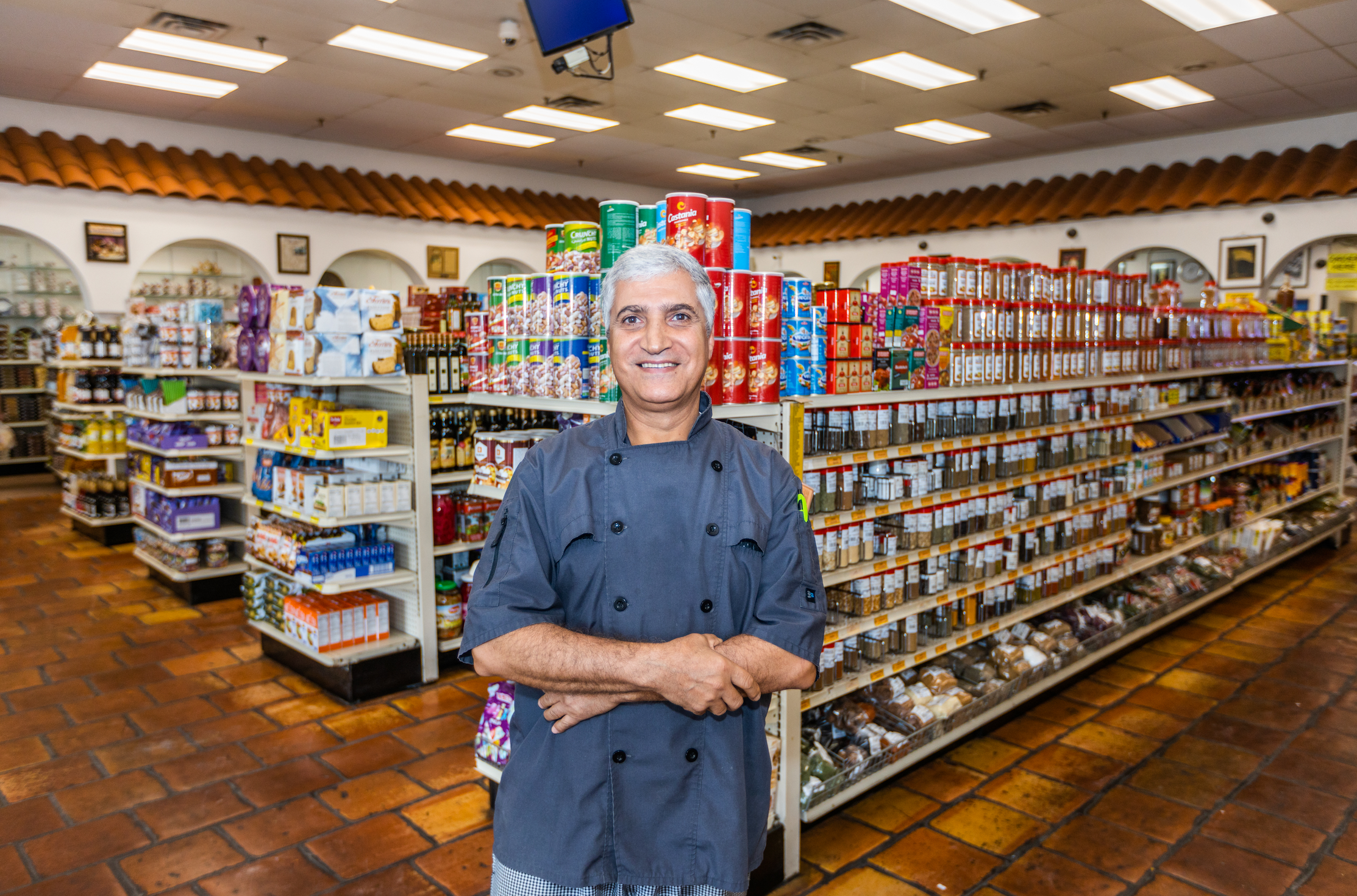 man in shop