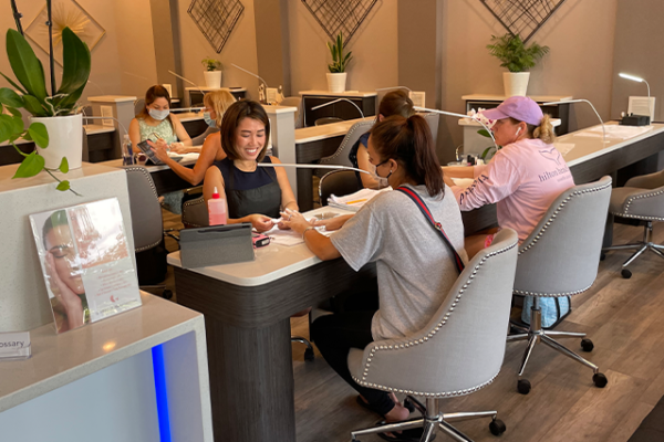 Glossary Nail Spa Women getting their nails done