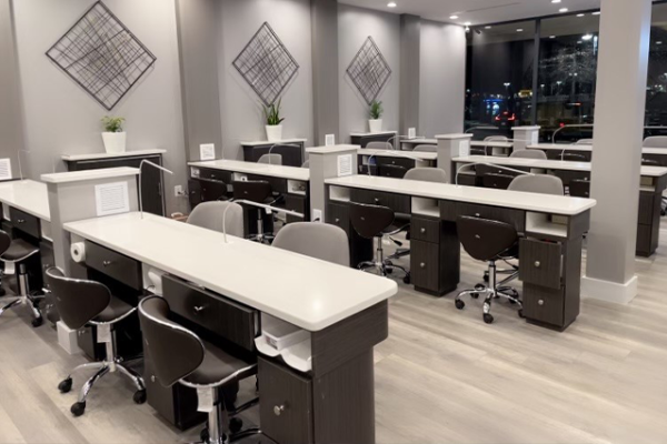 Glossary Nail Spa Interior of Glossary nail spa