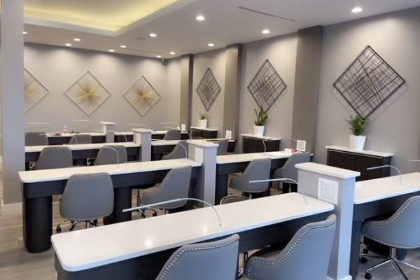 Glossary Nail Spa Interior of Glossary nail spa